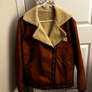 Carhartt Tan Sherpa-Lined Field Jacket